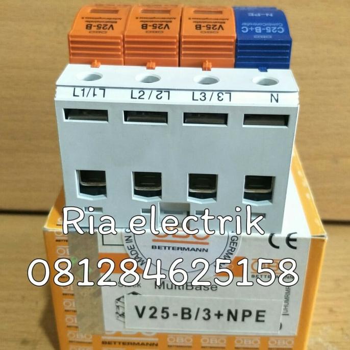 Jual Penangkal Petir Surge Arrester Obo V25-B 3P+Npe | Shopee Indonesia