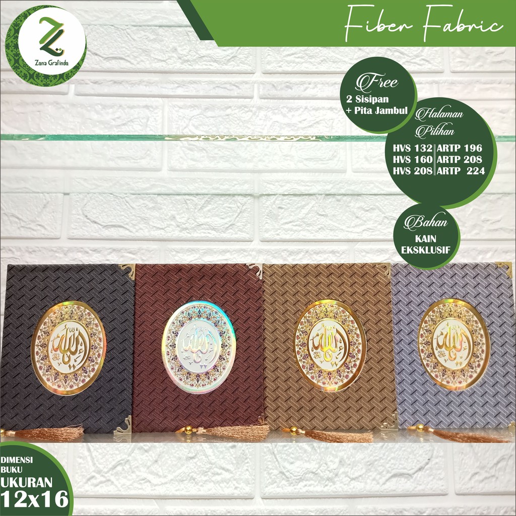 Jual Cetak Buku Yasin dan Tahlil Hard Cover Kain Kulit "Fiber Fabric