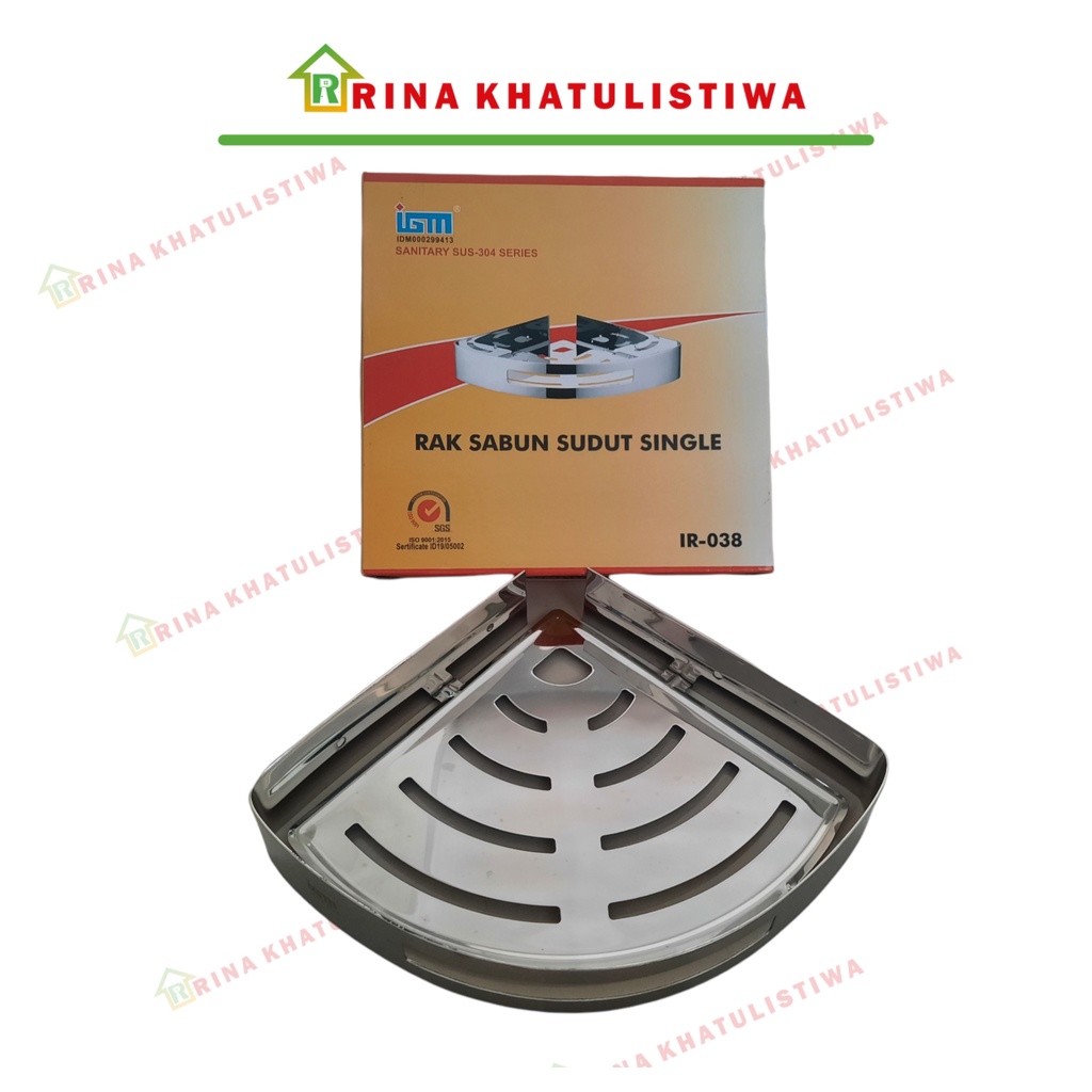 Jual Rak Sabun Sudut Single Stainless merk IGM | Rak Sabun Sudut ...