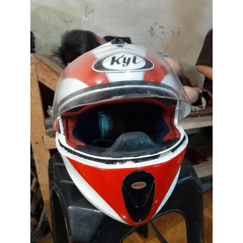 Jual Helm KYT Rocket white red Shopee Indonesia