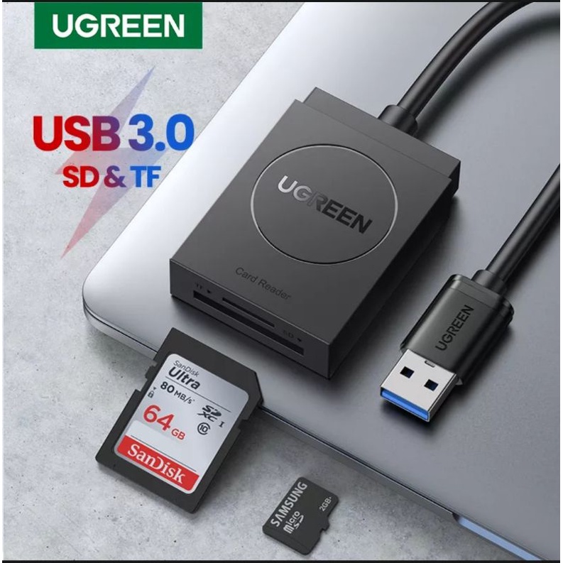 Jual Ugreen Usb 3.0 Card Reader All in One for Micro Sd TF SDHC SDXC