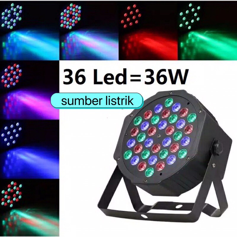 Jual Lampu Sorot Panggung Disco 36led 36wsensor Suaralampu Panggung Rgbpar Lightlampu 