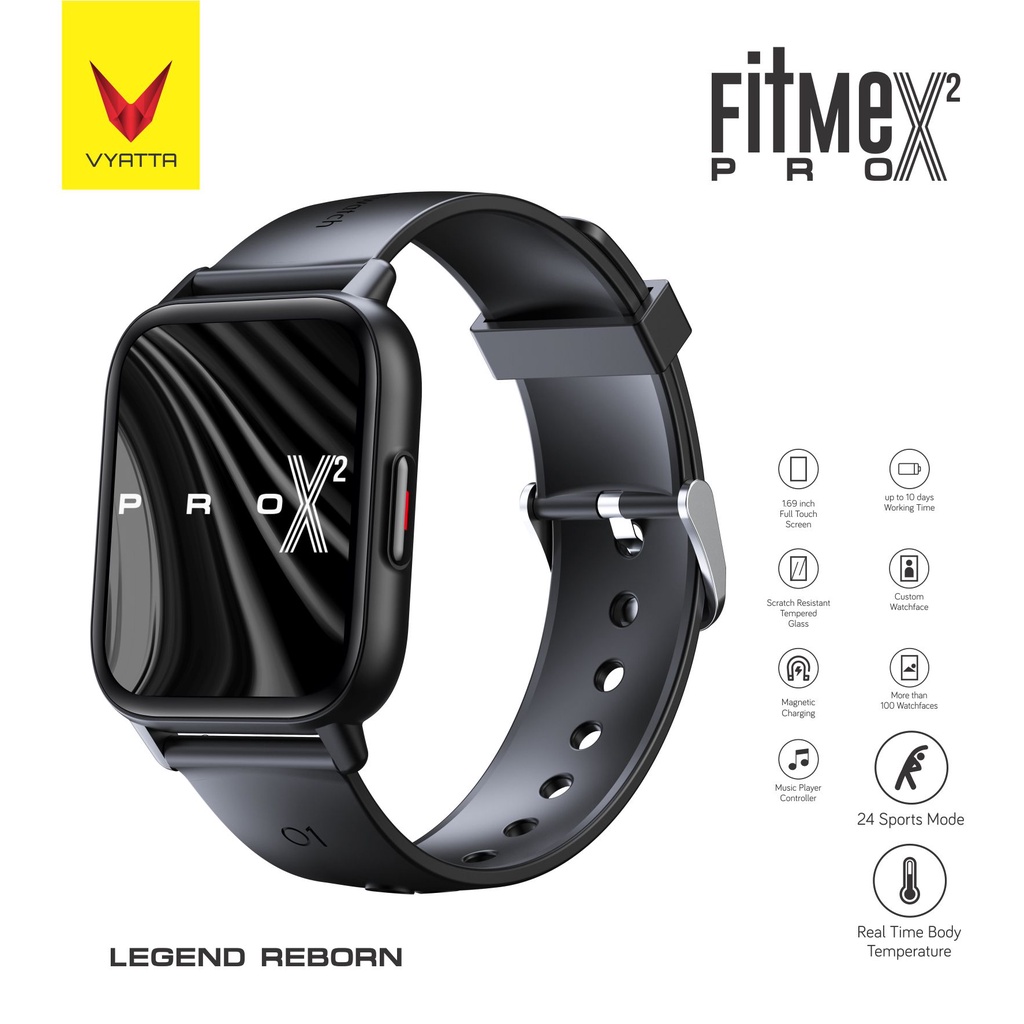 Jual VYATTA Fitme Pro X Gen2 Smartwatch Large Screen 1.69" Body Temp Sensor 24 Sports Mode