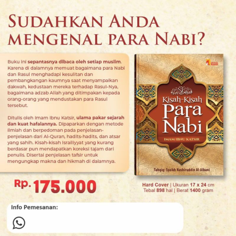 Jual Buku Kisah Para Nabi Dan Rasul Lengkap | Shopee Indonesia