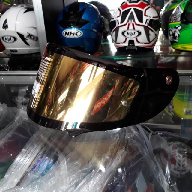 Visor gold kyt hot sale r10