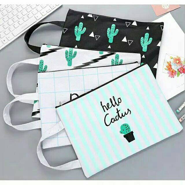 Jual A4 map file kain motif kaktus A007 | Shopee Indonesia