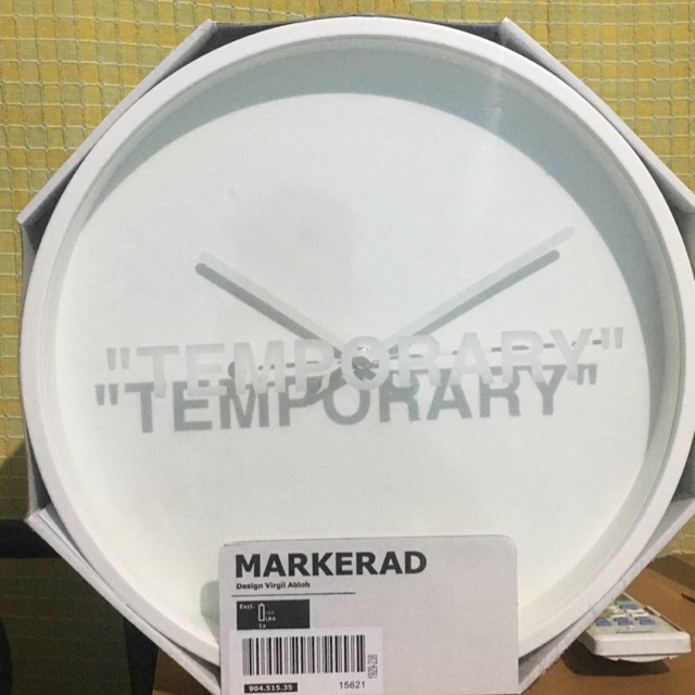 Virgil Abloh x IKEA MARKERAD Wall Clock Off-White x Virgil Abloh x