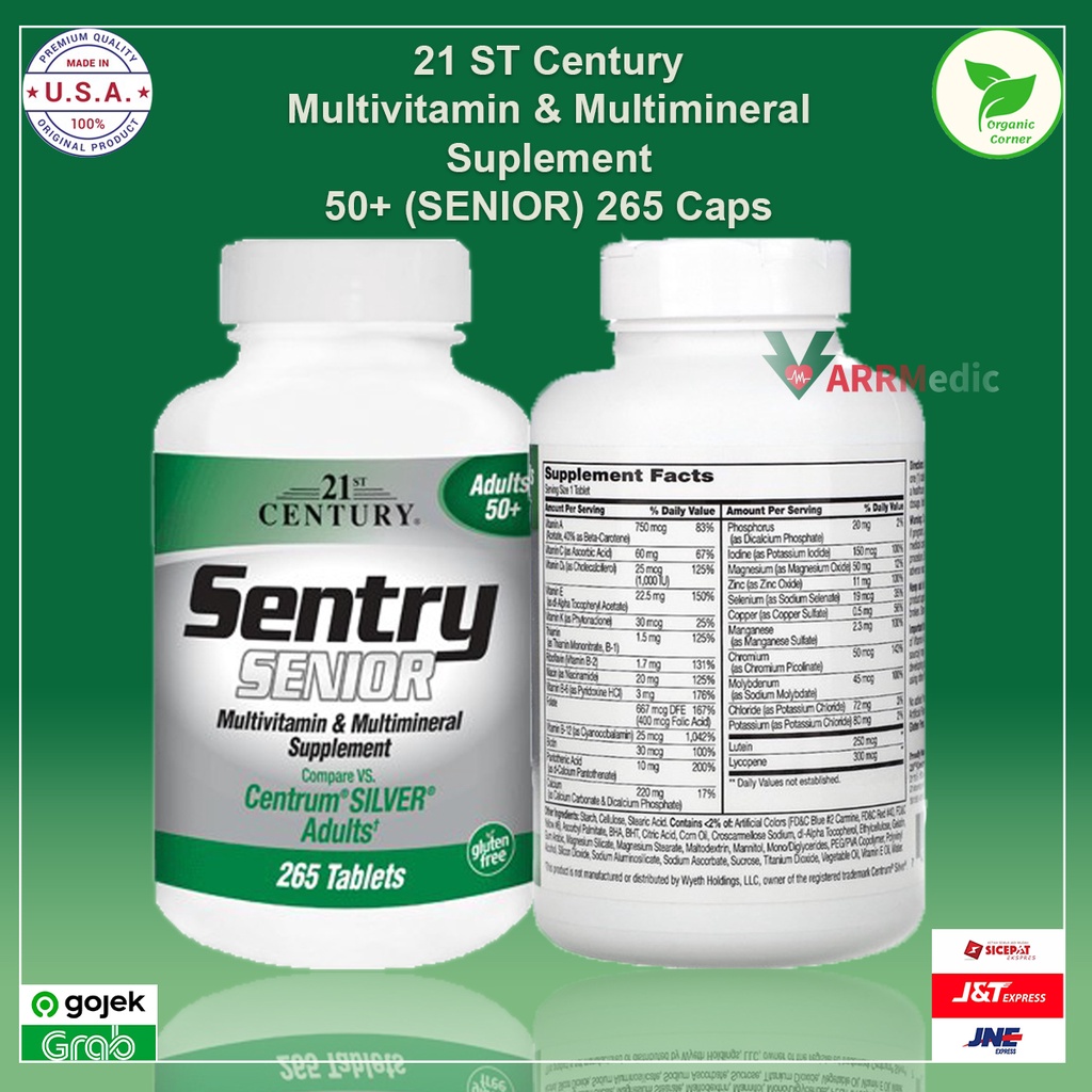 Jual 21st Century, Sentry Senior, Suplemen Multivitamin & Multimineral ...