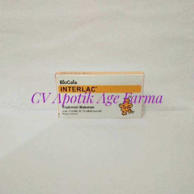 Jual Interlac Tablet Kunyah Rasa Lemon isi 30 (Interbat) | Shopee Indonesia