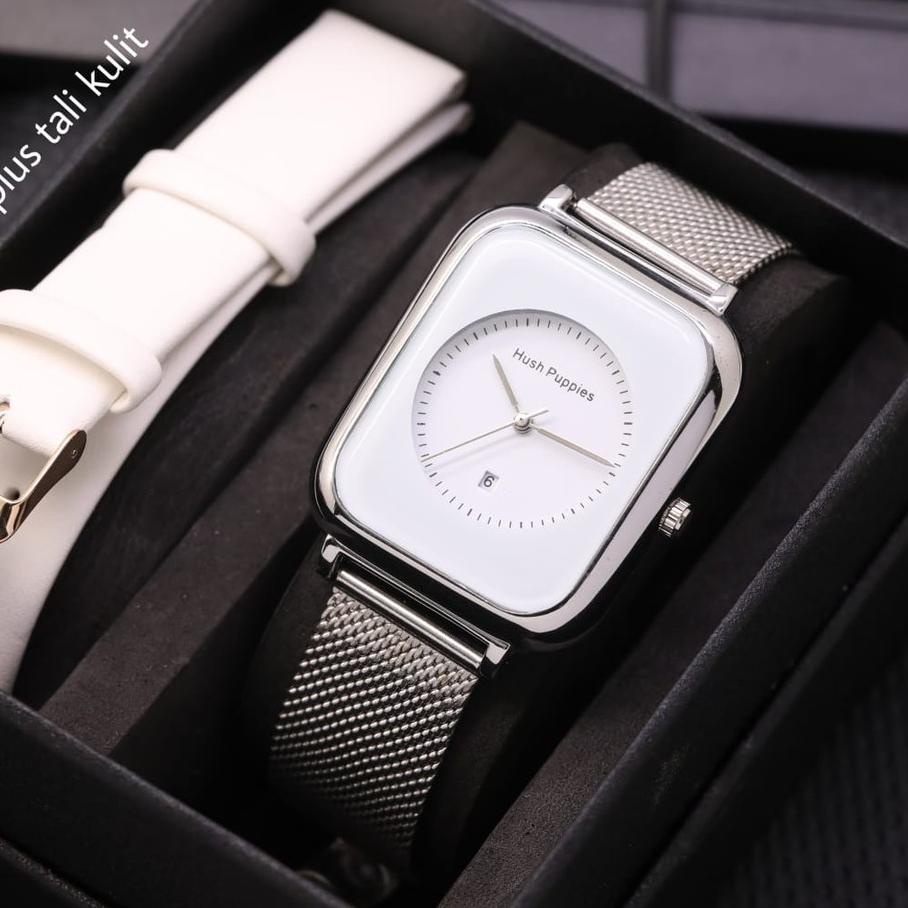 Jual Promo Jam tangan HUSH PUPPIES rantai pasir kait tanggal aktif
