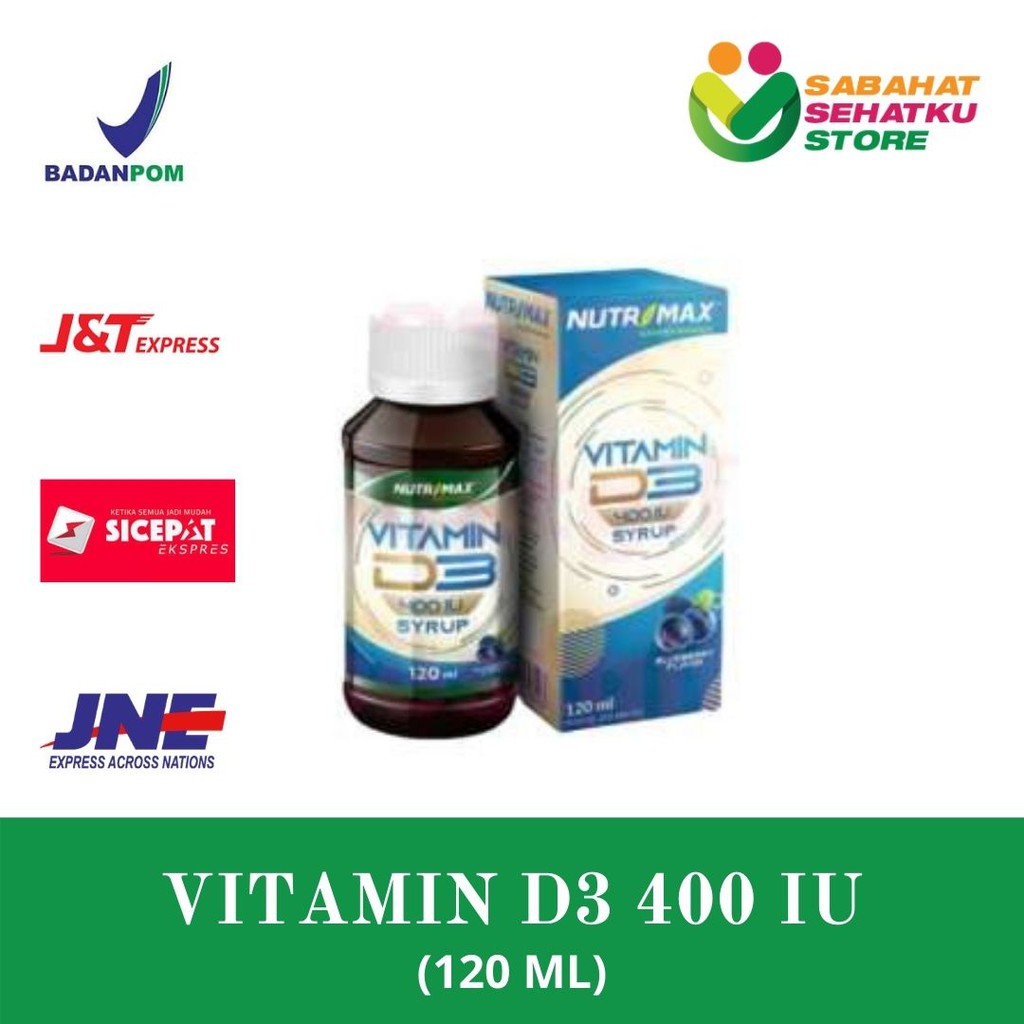 Jual NUTRIMAX VITAMIN D3 400 IU SYRUP (120 ML) Shopee Indonesia