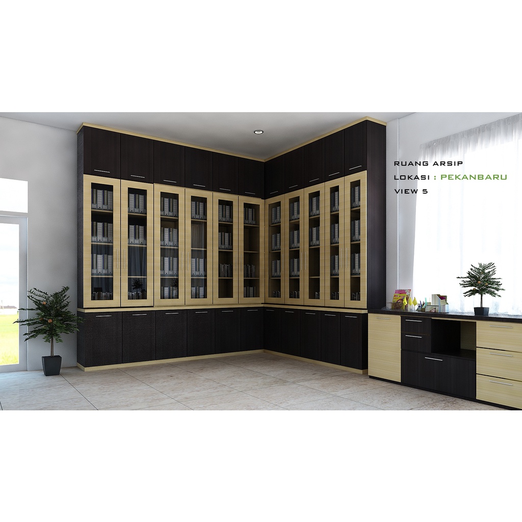 Jual RAK BUKU KANTOR DESAIN INTERIOR FREE DESAIN | Shopee Indonesia
