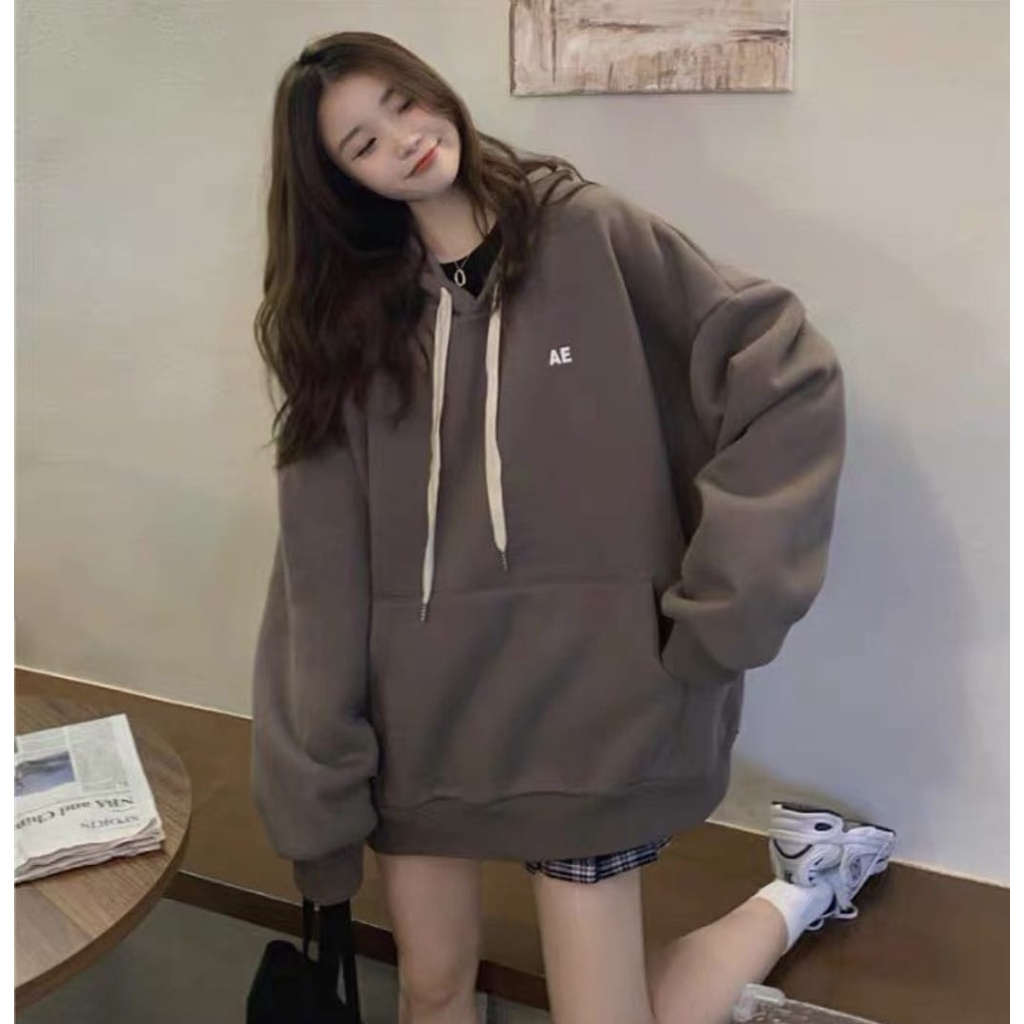 Sweater hoodie store wanita shopee