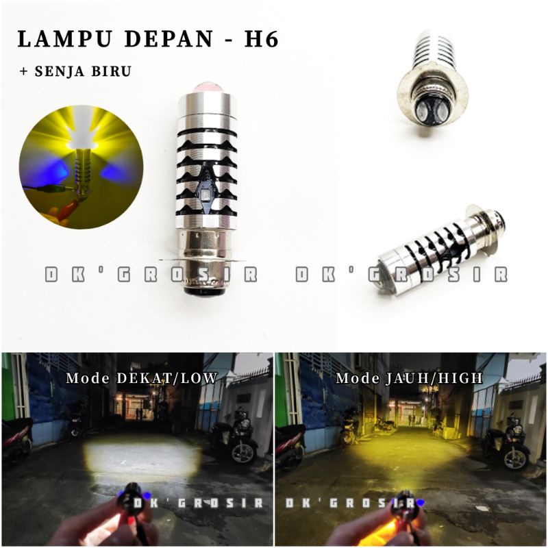 Jual Lampu Utama Led H Laser Senja Biru Lampu Depan Tipe Laser Dekat Putih Jauh Kuning