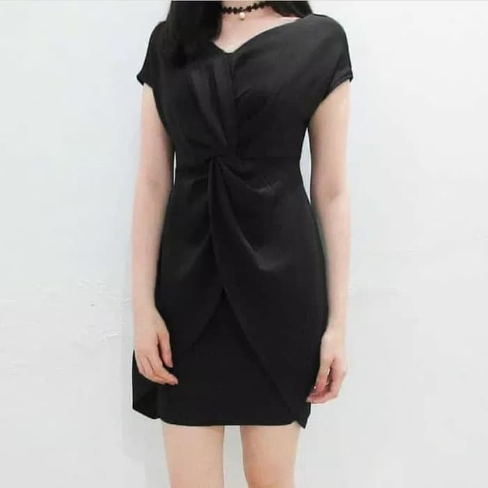 dress pendek / mini dress cute black chic simple more fashion ladies