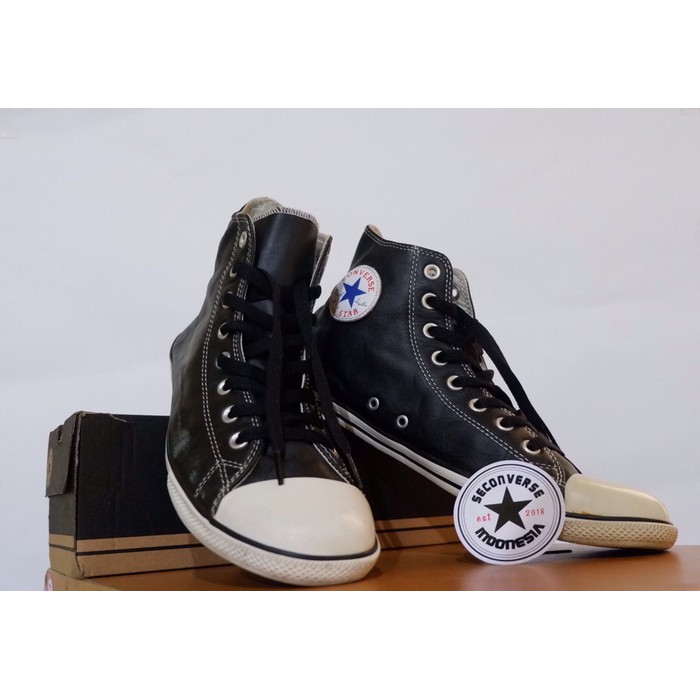 Converse slim high tops on sale leather