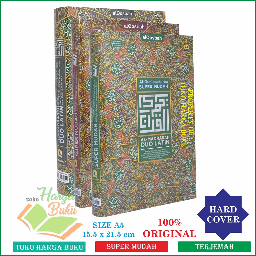 Jual Al-Quran Al-Madrasah Duo Latin UKURAN SEDANG A5 HC Tajwid Terjemah ...