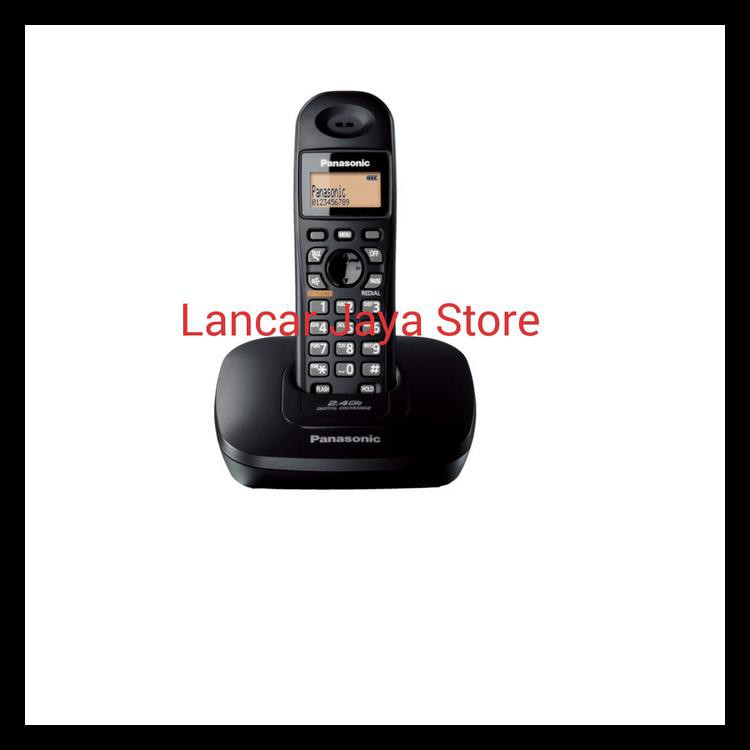 Jual Hemat Telephone Whirless Cordless Phone Panasonic KxTg3611 Black