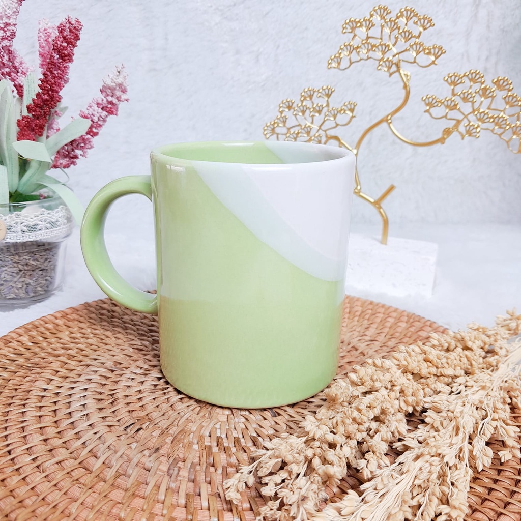 Jual Mug Keramik 2 Warna Two Tone Twotone Gelas Cangkir 2 Warna Cantik Shopee Indonesia 5050