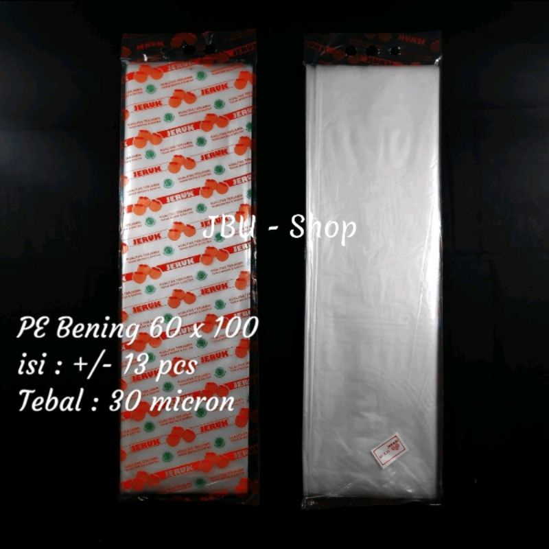 Jual Kantong Plastik PE Besar, Plastik Bening, Plastik Sayur, PE 35x50 ...