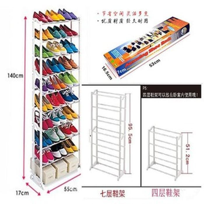 Jual Super Hot! RAK SEPATU BESI / RAK SEPATU 3 / AMAZING SHOES RACK ...