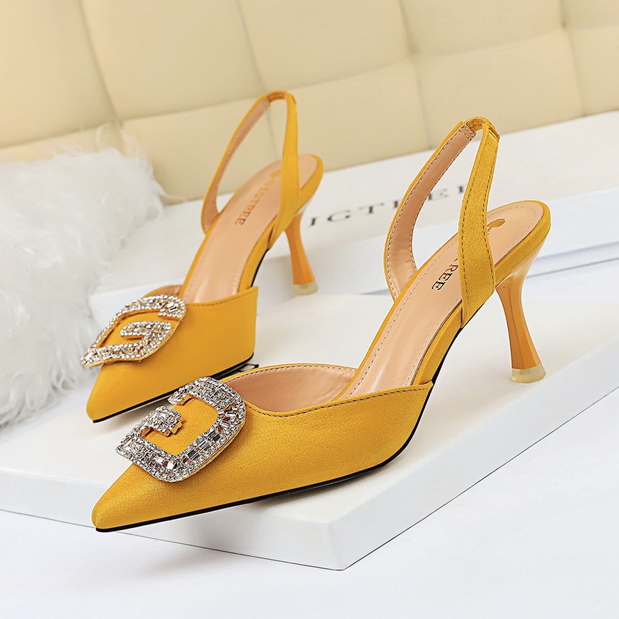 Jual CLARA Yellow 34 40 7cm 13 Heels Tali Mewah Woman Heels BIG