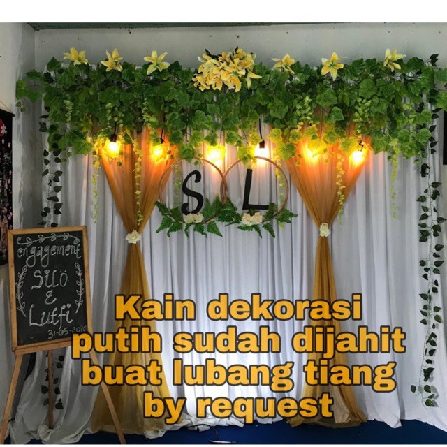 Jual Kain Dekorasi Lamaran/ Backrop Lamaran/ Wedding/ Dekor Lamaran