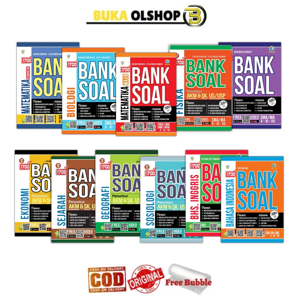 Jual 1700 Plus Bank Soal SMA Buku Soal SMA Terlengkap Semua Mapel ...