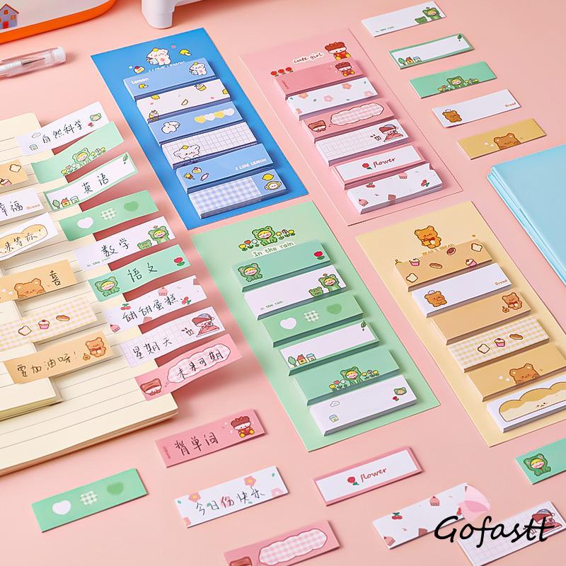 Jual 120 Sheets Korean Cute Cartoon Index Sticky Note Memo Notepad G ...
