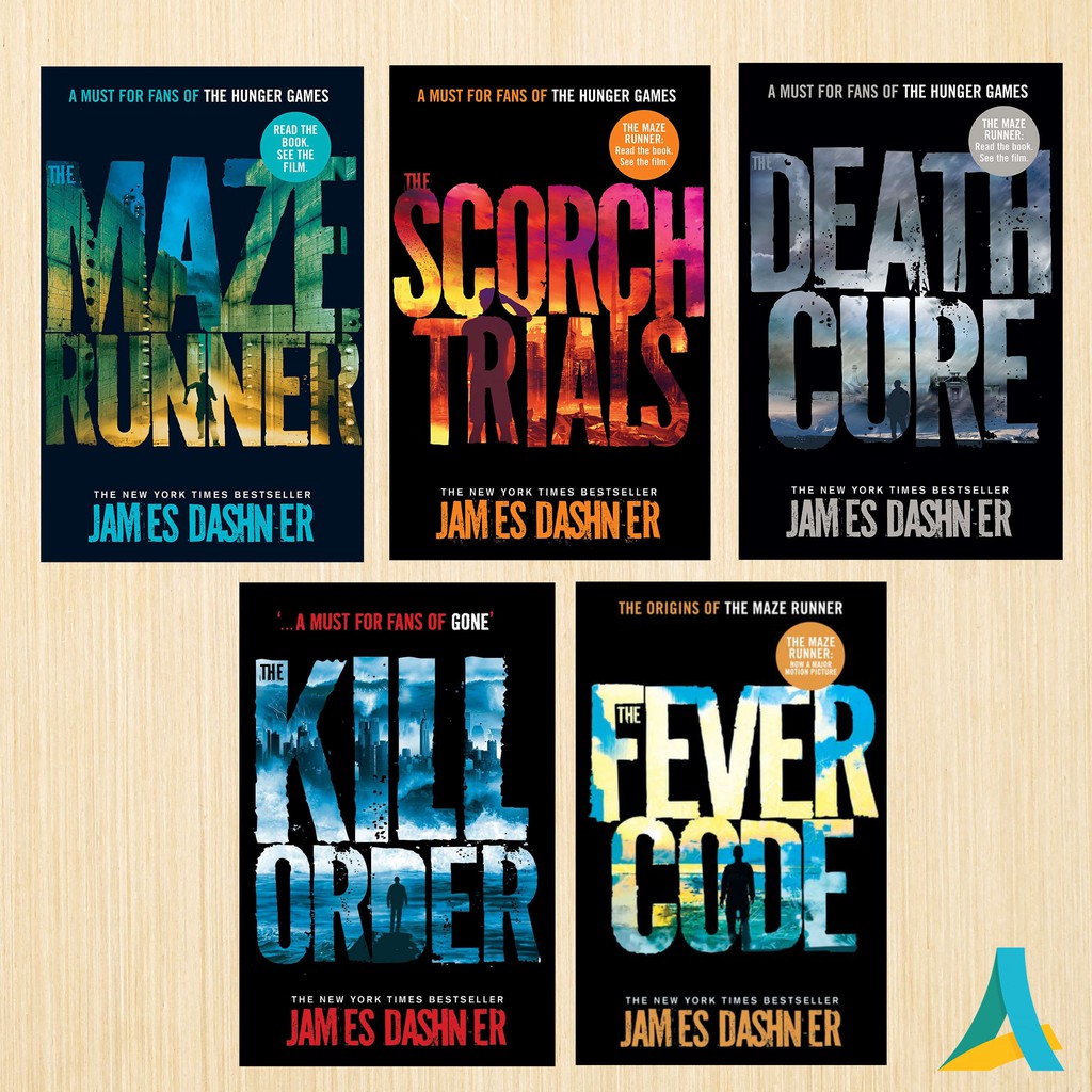 Jual (English) The Maze Runner Series James Dashner (Scorch Trial, Death Cure, Kill Order, Fever