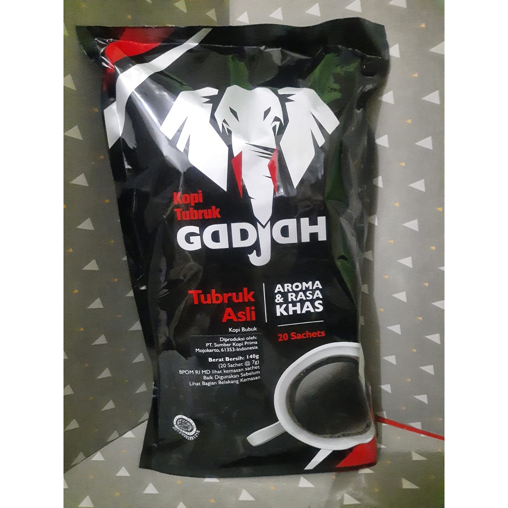 Jual KOPI TUBRUK GADJAH ASLI BAG (20 SACHETS7grm) Tanpa gula kopi pahit Shopee Indonesia