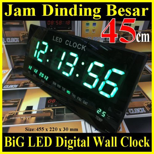 Jual XY4622 JAM DINDING DIGITAL BESAR LED CLOCK WALL 45 CM XY4622 4622