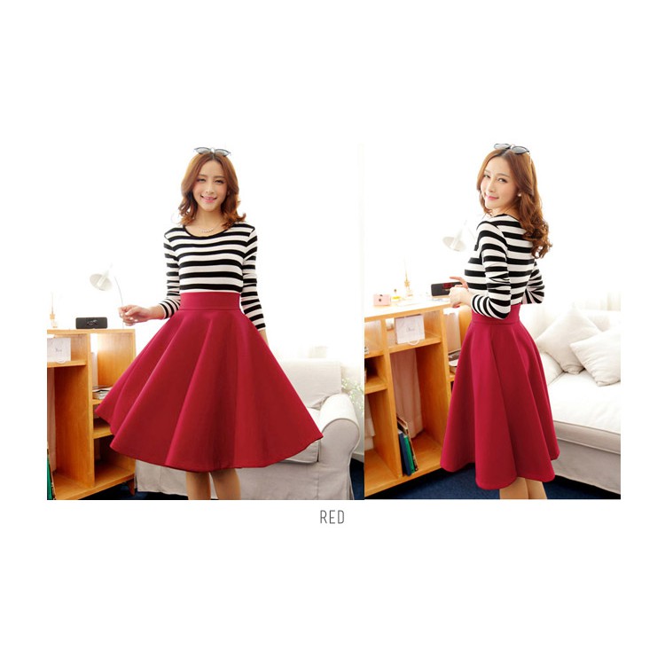 Jual KARAKOREA 503 Super Flare Midi Skirt /Rok payung/Rok Lebar/Rok ...