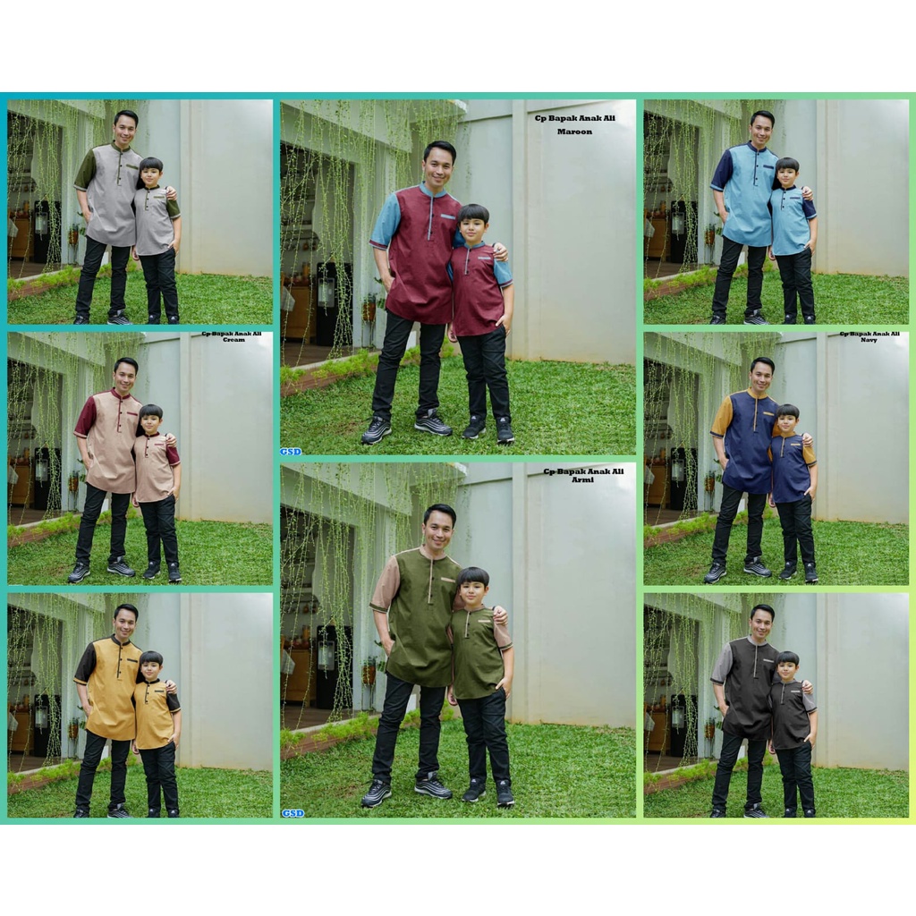 Jual Cp bpak anak ali/couple kemeja ayah anak/koko couple/koko anpak ...
