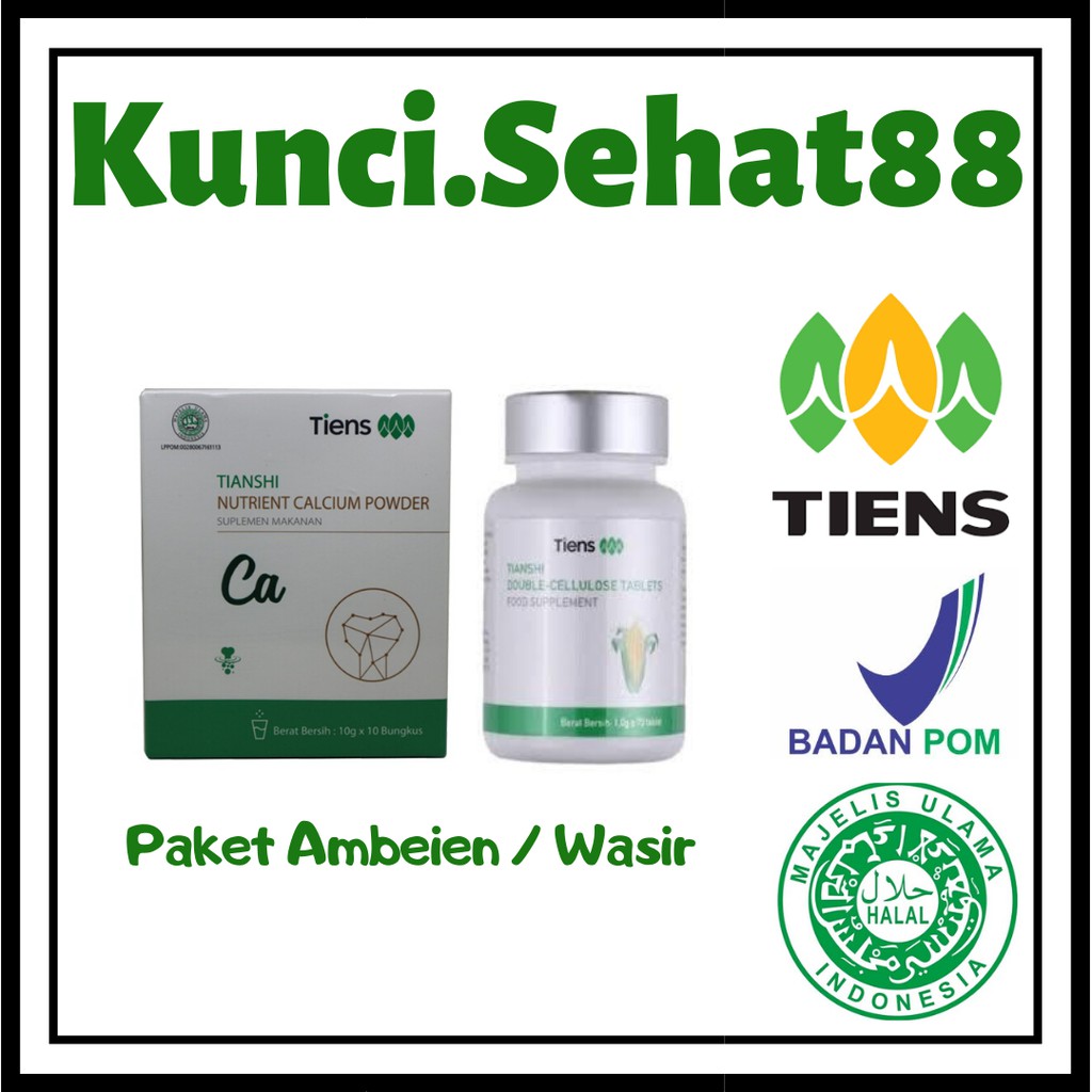 Jual Tiens Obat Wasir Ambeien Ampuh Herbal - NHCP dan Double Cellulose ...