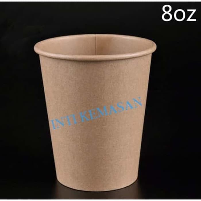 Jual PAPER CUP 8 oz / KERTAS MINUMAN / PAPER HOT / BROWN CRAFT / GELAS ...