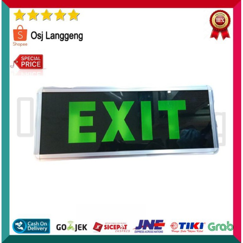 Jual BISA COD | Safety Sign EXIT / Lampu Petunjuk Darurat Emergency ...