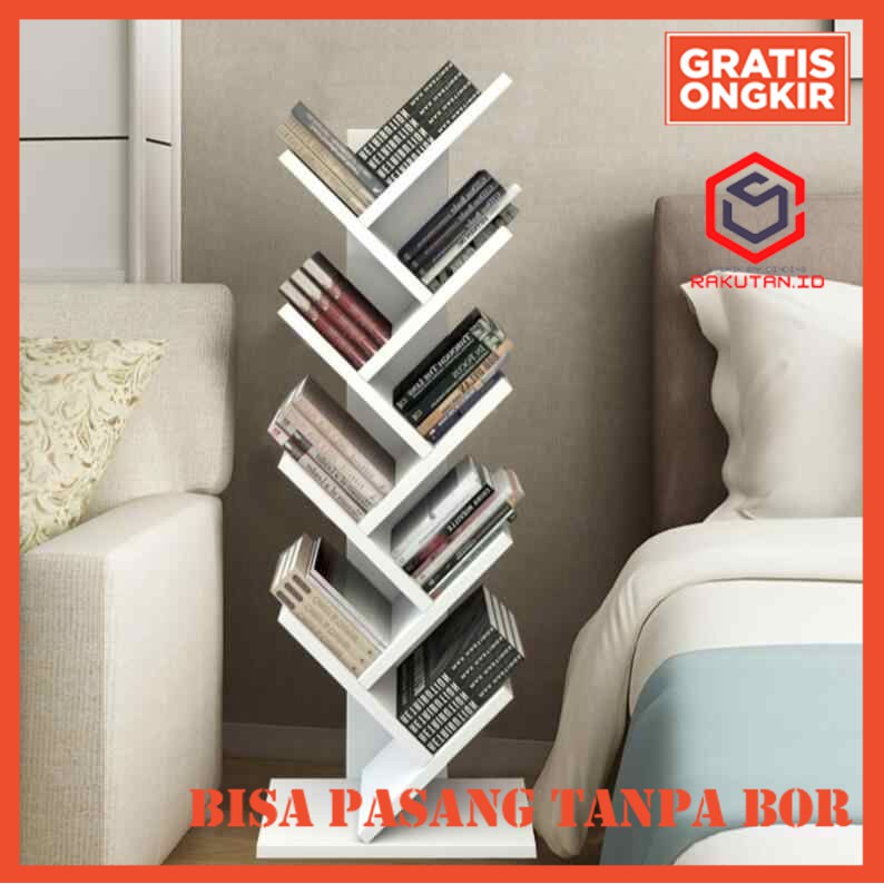 Jual Termurah!! Rak Buku Pohon 8tingkat / Rak Buku Minimalis / Rak Buku