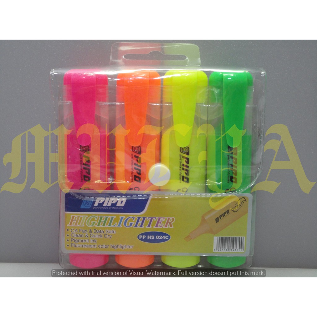 Jual Pipo highlighter HS024C isi 4 Shopee Indonesia