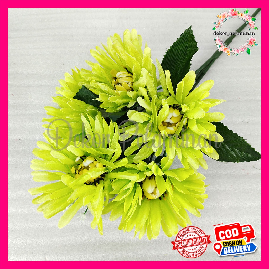 Jual Cod Bunga Crisan Artificial Cabang 5 Seruni Chrysanthemum