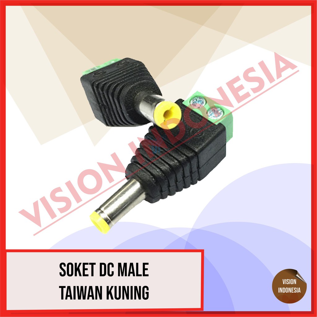 Jual SOKET DC MALE TAIWAN KUNING / KONEKTOR POWER DC KUNING | Shopee ...