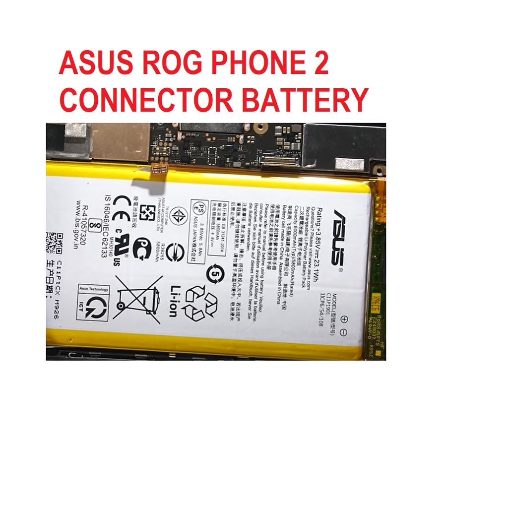 Batteria Audiosystem Per ASUS ROG Phone 2 (ZS660KL) – 5800mAh Con Kit Montaggio Incluso - 4