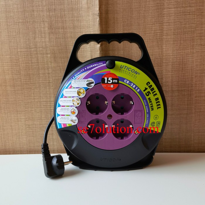 Jual Kabel Roll - Uticon Kabel Roll Cable Reel 4 Lobang Arde 15M (Cr ...