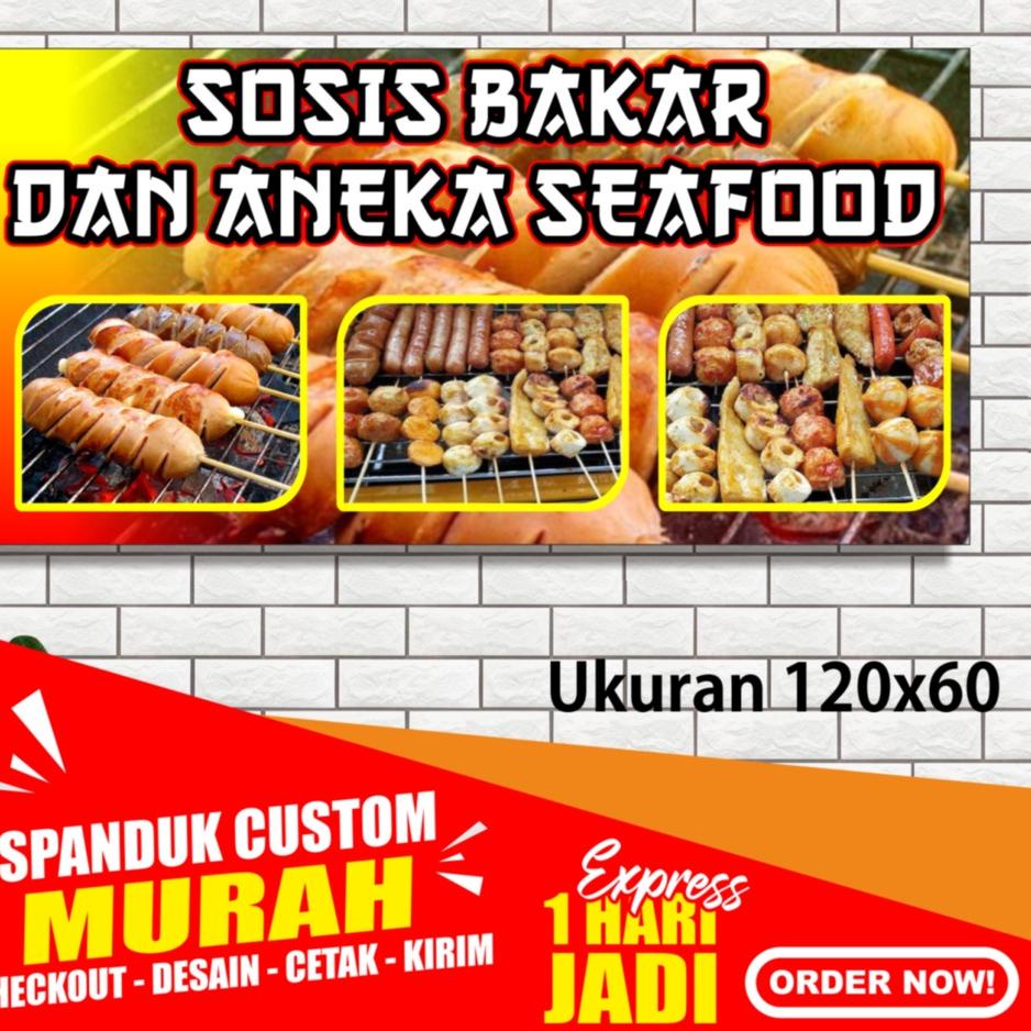 Jual Special Price Banner Sosis Bakar Aneka Sate Seafood Spanduk