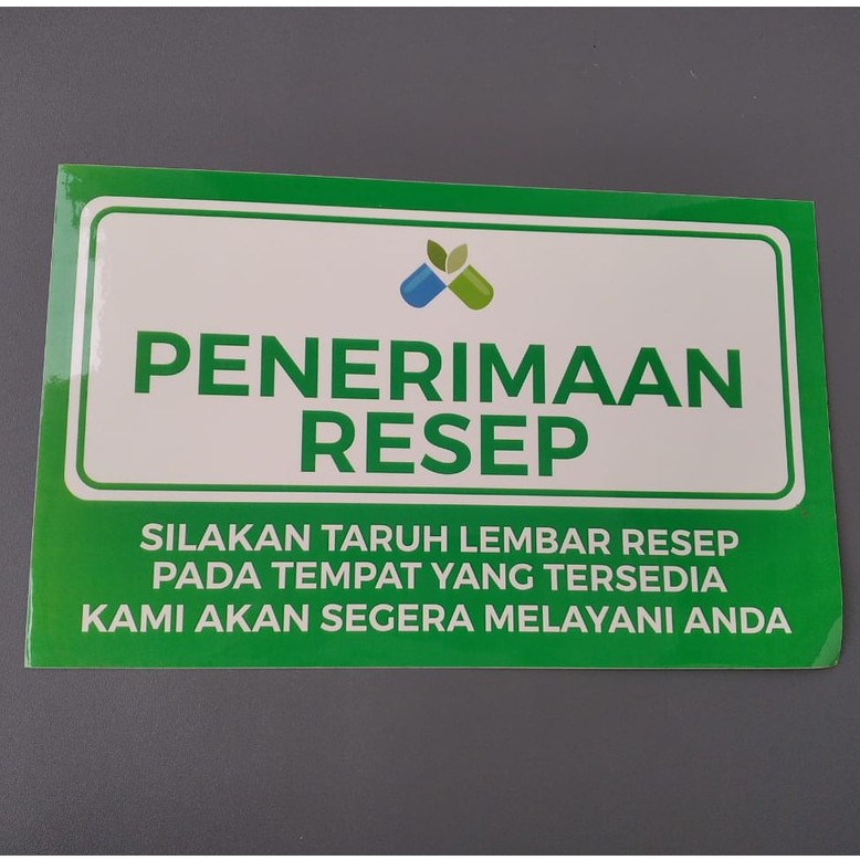 Jual Sticker Penerimaan Resep dan Penyerahan Obat | Sticker Kesehatan ...