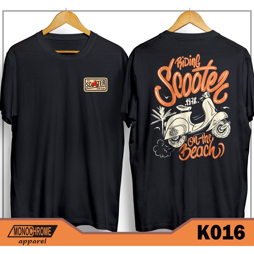 K016 Kaos Baju Vespa Scooter Scooterist Distro Pria