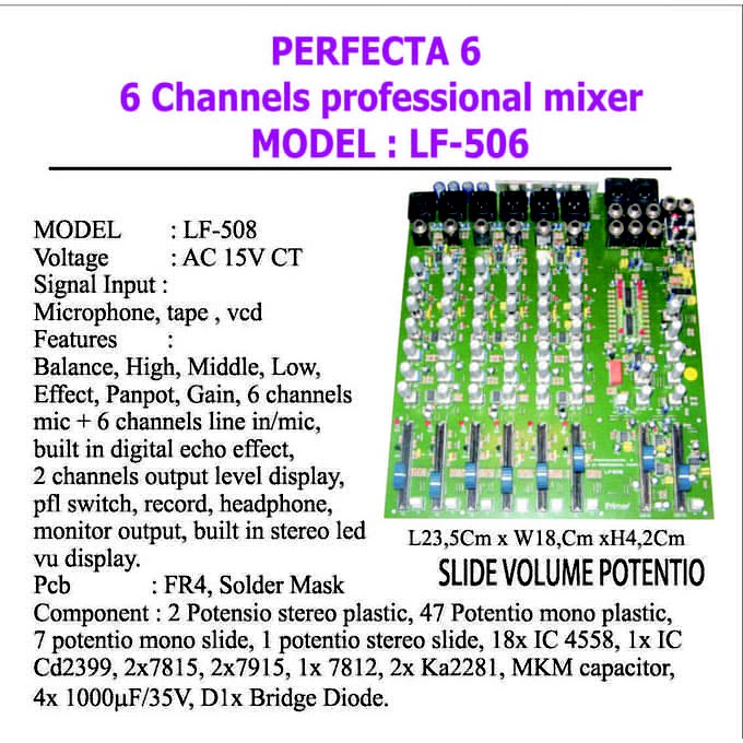 Jual Kit Professional mixer 6 ch (PERFECTA 6 ) type Lf 506 | Shopee ...