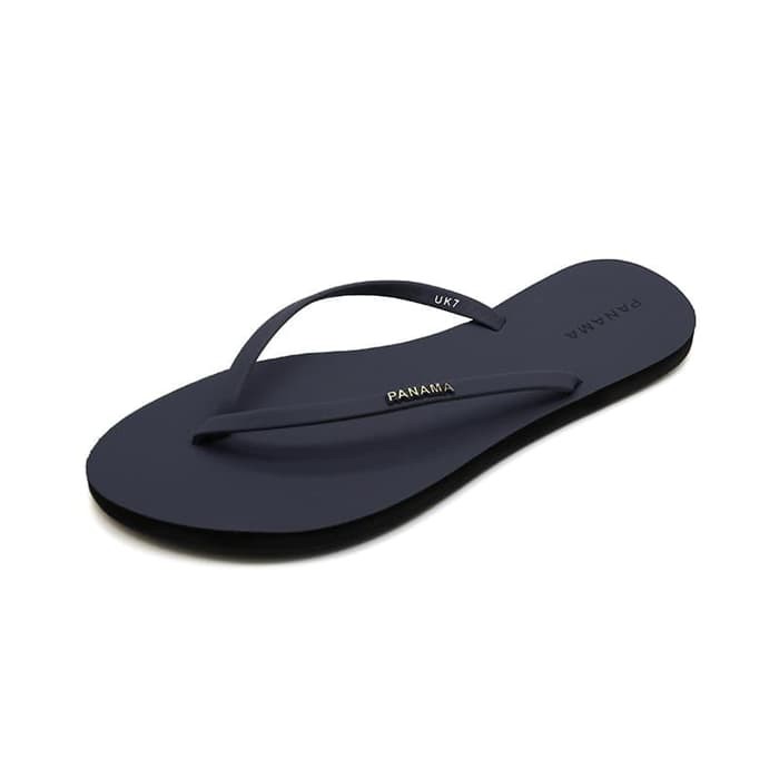 Jual Panama Luna Lu Navy Sandal Jepit Wanita Sendal Kulit Cewek