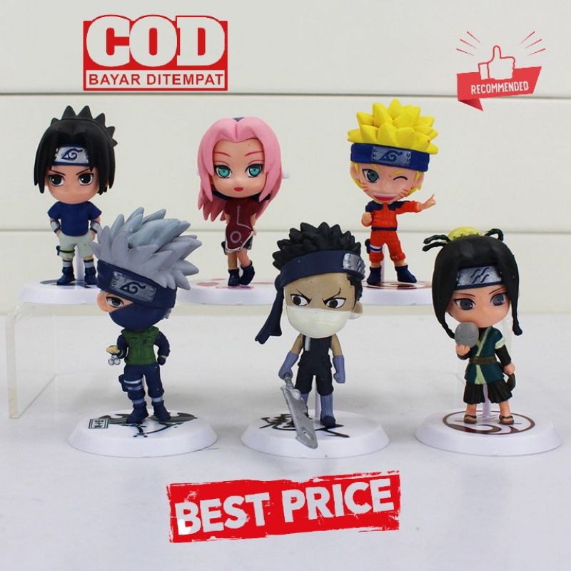 Jual Action Figure Naruto Keren !! Desain Cute Full Team 6 pcs ( BISA