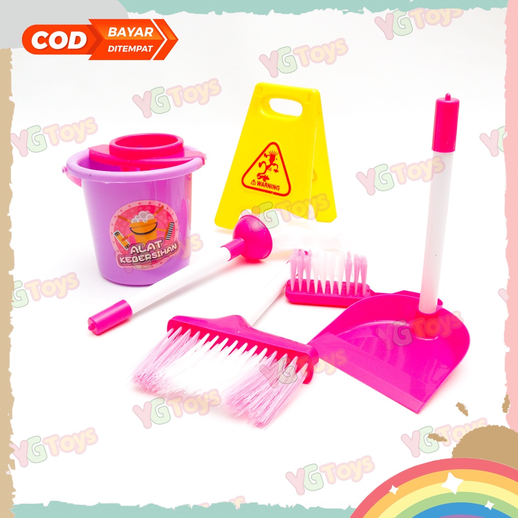 Jual YGtoys Mainan Alat Kebersihan Sapu Pel Cleaning Set Anak Bersih ...